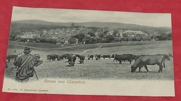 Gruss Aus Clausthal : Tampon 1906 ::: Animation - élevage - Vaches  ------- 436 - Clausthal-Zellerfeld