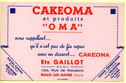 Buvard Cakeoma. Pas De Fin De Repas Sans Un Dessert Cakeoma. Ets. Gaillot à Malo Les Bains. - Sucreries & Gâteaux