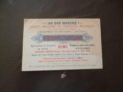 Carte Note Italie Italia Lazio Lathium Pub Rome Roma Au Bon Marché Guiseppe Balzano Chapelets, Médailles - Andere & Zonder Classificatie