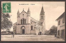 - St-André-le-Gaz - L'Eglise ( Vélo , Boulangerie ) A. G. La Tour-du-Pin - Saint-André-le-Gaz