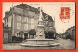 NEO-23  Les Abrets  La Nouvelle Fontaine Et La Route Du Pont. Cachet Frontal 1919 - Les Abrets