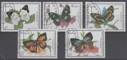 CUBA -  2000 Butterflies, Stamp Exhibition. Scott 4062-66. Used - Usados