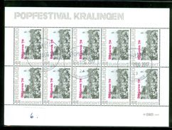 NEDERLAND * BLOK Van 10 POPFESTIVAL KRALINGEN *  BLOC * BLOCK * NETHERLANDS * POSTFRIS GESTEMPELD (6) - Used Stamps