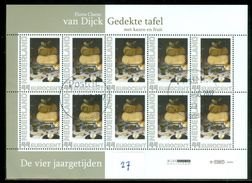 NEDERLAND * BLOK Van 10 * DE VIER JAARGETIJDEN * VAN DIJCK *  SCHILDERIJ * BLOC * BLOCK * POSTFRIS GESTEMPELD (27) - Used Stamps