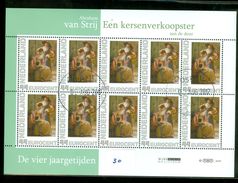 NEDERLAND * BLOK Van 10 * DE VIER JAARGETIJDEN * VAN STRIJ *  SCHILDERIJ * BLOC * BLOCK * POSTFRIS GESTEMPELD (30) - Used Stamps