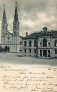 CPA - ILLKIRCH-GRAFENSTADEN (67) - Aspect De L'Eglise Et De La Mairie En 1899 - Other Municipalities
