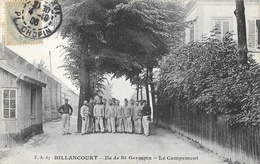 Billancourt - Ile St Saint Germain: Le Campement (groupe De Militaires) - Carte F.A. N° 83 - Kasernen