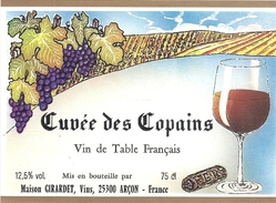 "  CUVEE DES COPAINS  "  .  12.5°  ..  75 Cl - Verzamelingen, Voorwerpen En Reeksen