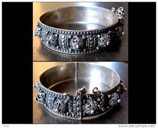 - Ancien Bracelet Oriental à Pampilles / Old Oriental Silver Bracelet - Oriental Art