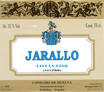 1115 - Espagne -  Jarallo - Listán Fino (VLCPRD) - Condado De Huelva - Bollullos - Vino Bianco