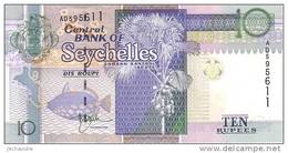 SEYCHELLES   10 Rupees  Non Daté (1998)  Pick 36    ***** BILLET  NEUF ***** - Seychellen