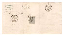 TP 17 S/LAC Van Landeghem Négociant Commissionnaire Gent LOS 141 C.Gand 11/11/1868 V.Eecloo PR4778 - Punktstempel