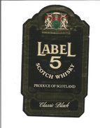 Etiquette De WHISKY " LABEL 5 Classic Black " - Whisky