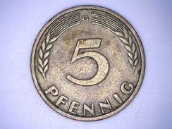 ALLEMAGNE - 5 PFENNIG 1950 G - 5 Pfennig