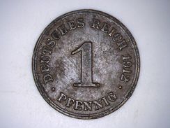 ALLEMAGNE - 1 PFENNIG 1912 D - 1 Pfennig