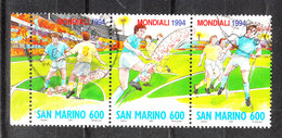 San Marino -  1994. Calciatori In Azione Di Gioco. Soccer Players In Action - Used Stamps