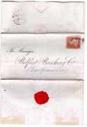 Lettre De Ballymoney, Belfast, Irlande Du Nord _novembre 1853, 1p Rouge_cachet 62 - Briefe U. Dokumente