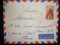 Nouvelle Caledonie Lettre De Noumea 1955 Pour Paris - Briefe U. Dokumente