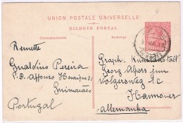 Portugal, 1910, OM 49, Guimarães-Hannover - Storia Postale