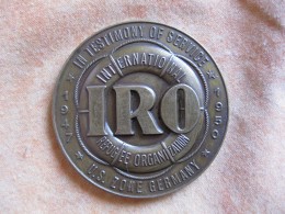 Médaille The International Refugee Organization (IRO) 1947-1950 US ZONE GERMANY . - Sonstige & Ohne Zuordnung