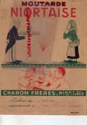 79 - NIORT - RARE PROTEGE CAHIER CHARON FRERES- MOUTARDE NIORTAISE- JEAN MICHEL PIERRE 1952-1953-MARAIS POITEVIN-DONJON - Book Covers