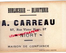 79 -NIORT-RARE BUVARD A. CARREAU -HORLOGERIE BIJOUTERIE-57 RUE VICTOR HUGO-CHROMO ROBERT SENECAUT ROUBAIX -JEU DE L' OIE - H