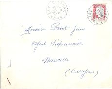 4139 CEIGNAC Aveyron Lettre Decaris 25c Yv 1263 Ob 29 4 1963 Recette Distribution Lautier B7 Enveloppe Dechirure Agrafe - Handstempel