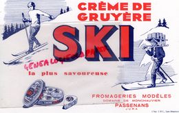 39- PASSENANS- JURA- BUVARD CREME DE GRUYERE SKI- FROMAGERIE-DOMAINE DE MONCHAUVIER -FROMAGE -LAITERIE LAIT - Alimentaire