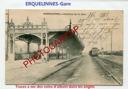 ERQUELINNES-Gare-Train-Periode Guerre-14-18-1 WK-BELGIEN-BELGIQUE-Feldpost 1915- - Thuin