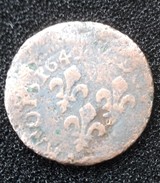 Double Tournois 1640? - 1610-1643 Lodewijk XIII Van Frankrijk De Rechtvaardige