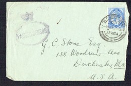 1915  Censored Letter To USA  George V 2½d. SG 7 - Brieven En Documenten