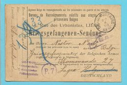 Kriegsgefangenensendung Met Stempel CHAUDFONTAINE 8/7/16 Naar HOLZMINDEN - Prisonniers