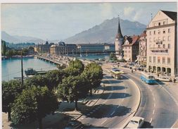 SUISSE,SWITZERLAND,SVIZZERA,SCHWEIZ,HELVETIA,SWISS ,LUZERN,LUCERNE,ROUTE,BUS,PONT,CAR,RESTAURANT - Lucerne