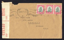 1946  Censored Letter To USA 1d Dromedaris SG SG 56 Pair + Single - Storia Postale