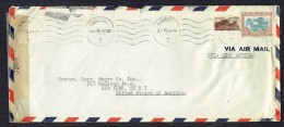 1945 Censored Air Mail Letter To USA 2/6 Wagon, 1/- Tanks (small Format) SG 49b, 50 - Brieven En Documenten