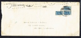 1946  Letter To USA  Women's Auxiliary Complete Unit Of 2 Plus Attached Single SG 101 - Cartas