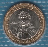 CHILE 100 PESOS 2006 KM# 236 Bi-métallique MAPUCHE - Chile