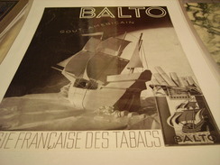 ANCIENNE PUBLICITE CIGARETTES BALTO GOUT AMERICAIN - Autres & Non Classés