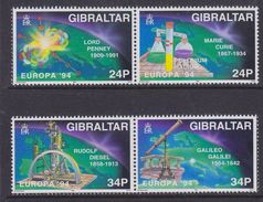 Europa Cept 1994 Gibraltar 4v ** Mnh (36920) ROCK BOTTOM PRICE - 1994