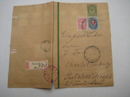 1910 , Streifband Ganzsache Als Einschreiben Nach Berlin - Interi Postali