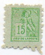 Poste Enfantine 15 Centimes Vert-jaune - Jeu De La Poste - Timbre Imitation Type Sage - Altri