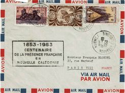 CTN52 - NOUVELLE CALEDONIE LETTRE DU 17/10/1953 - Cartas & Documentos