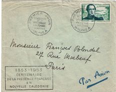 CTN52 - NOUVELLE CALEDONIE F. DESPOINTES SUR LETTRE FDC 24/9/1953 CIRCULEE - Briefe U. Dokumente