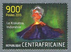 Centralafrika 2013 Briefmarke 900 F ** - Vulkan Krakatoa - - Volcanos