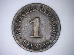 ALLEMAGNE - 1 PFENNIG 1901 A - 1 Pfennig