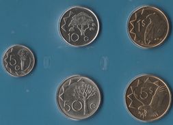 NAMIBIA COIN SET 5 MONNAIES: 5 CENTS - 5 DOLLARS 1993 - 2008 ANIMALS - Namibië