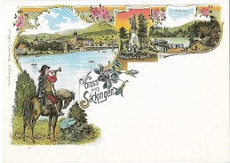 Postkarte Deutschland. Gruss Aus Säckingen. Reproduktion Einer Lithographie Um 1890. 0145171010 - Bad Säckingen
