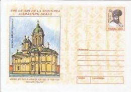 66078- DEALU MONASTERY, ARCHITECTURE, COVER STATIONERY, 2001, ROMANIA - Abbeys & Monasteries