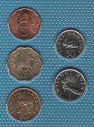 TANZANIA COIN SET 5 MONNAIES: 5 SENTI - 1 SHILINGI 1981 - 1992 ANIMALS - Tanzanía