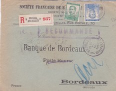 Perfin Perforatie " SF " = Société Francaise De Banque Et De Dépots - Pellens Vers Bordeaux : Fragment !! - 1909-34